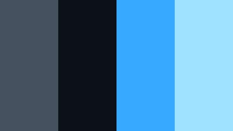 midnight tech glare cool denim gray color palette with hex codes