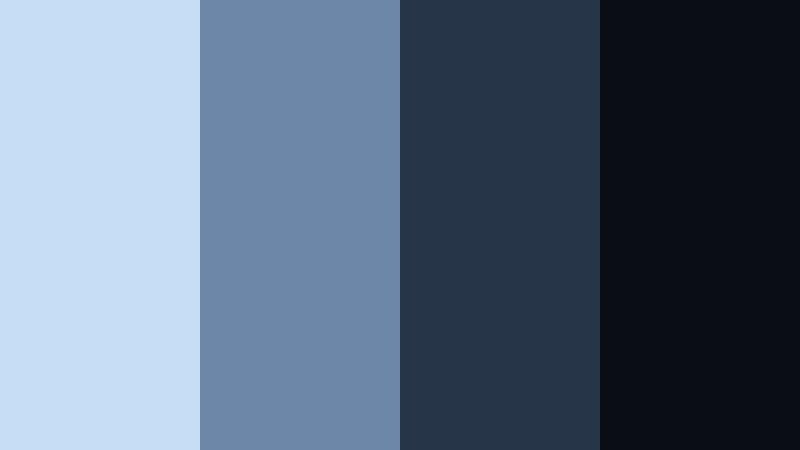 midnight terminal lights cloud blue color palette with hex codes