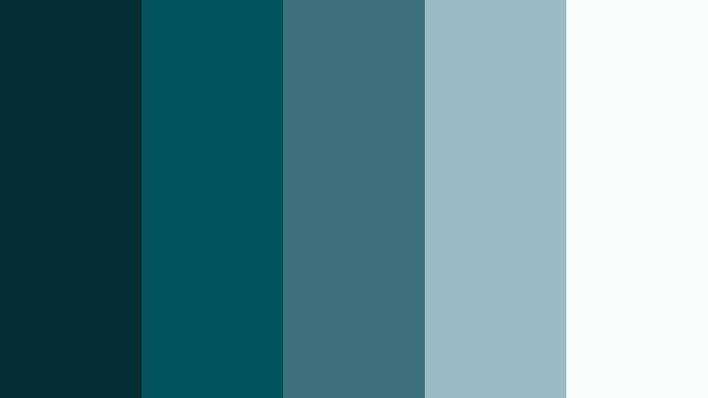 midnight tide minimal deep ocean teal color palette with hex codes