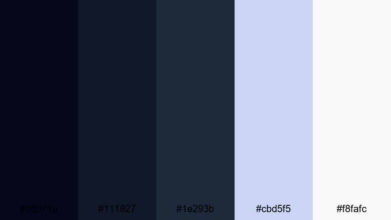 midnight velvet branding midnight blue color palette with hex codes