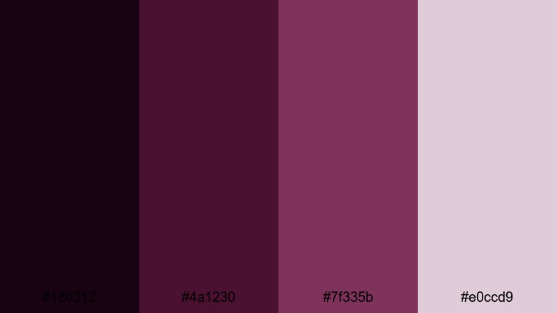 midnight wine cinema purple wine color palette with hex codes
