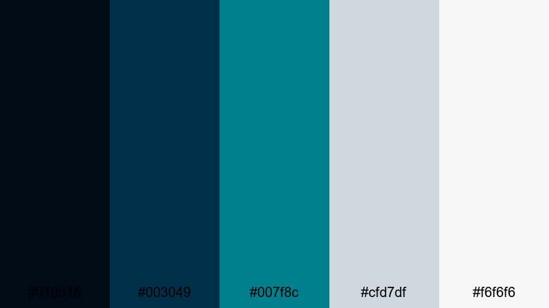 midnight yacht club blue emerald color palette with hex codes