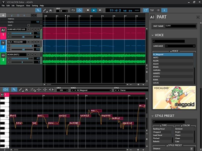 vocaloid voice synthesizer software