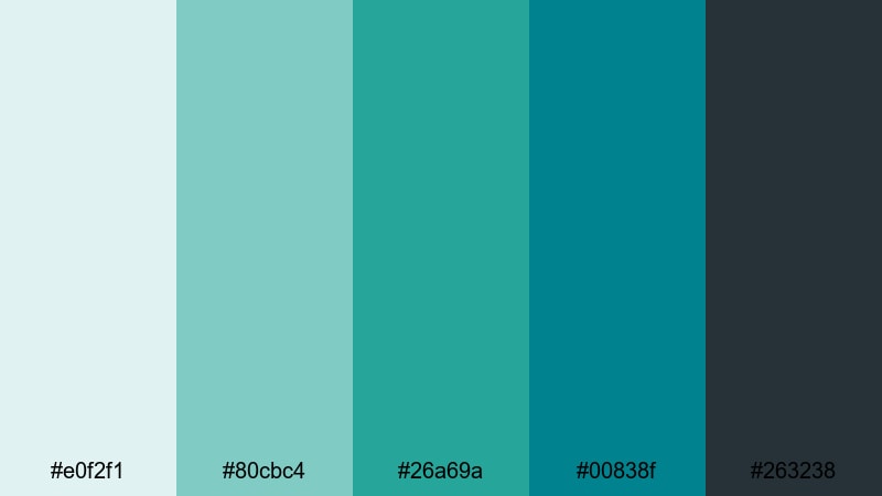 mindful telehealth session medical color palette with hex codes