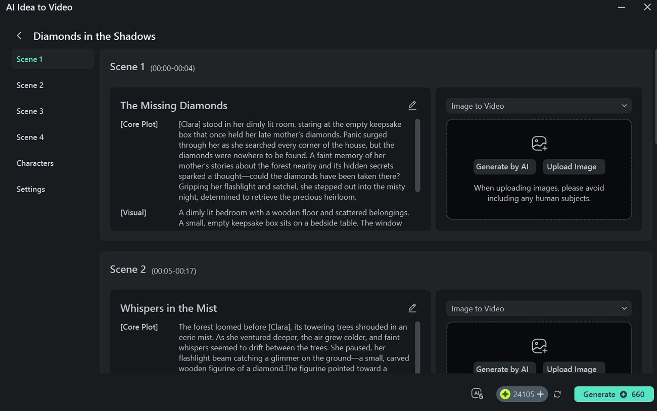 ai idea to video filmora