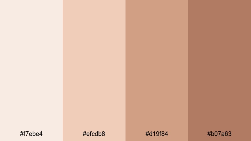 minimal blush gradients beige pink color palette with hex codes