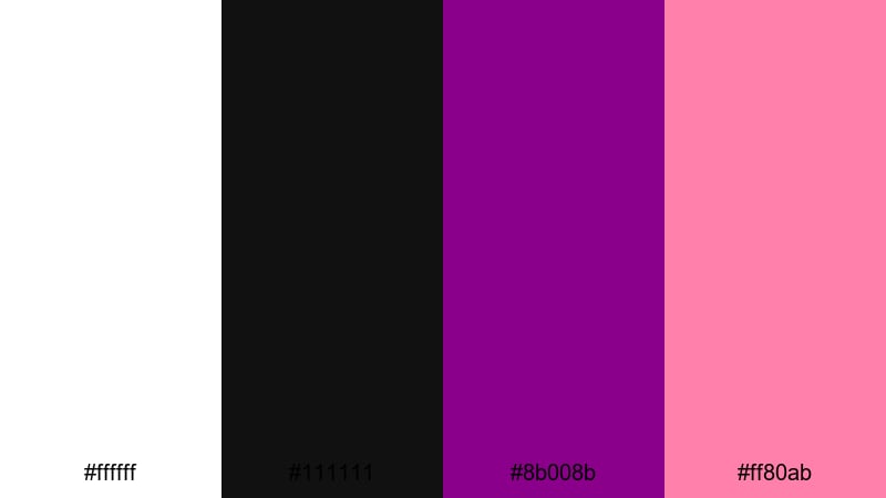 minimal brand accent dark magenta color palette with hex codes