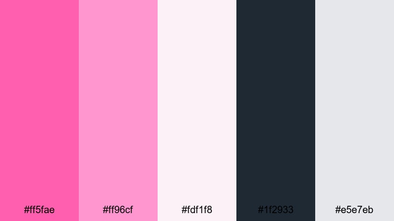 minimal brand muse pink magenta color palette with hex codes