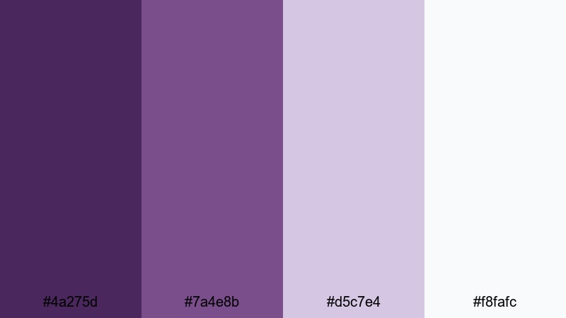 minimal case study portfolio color palette with hex codes