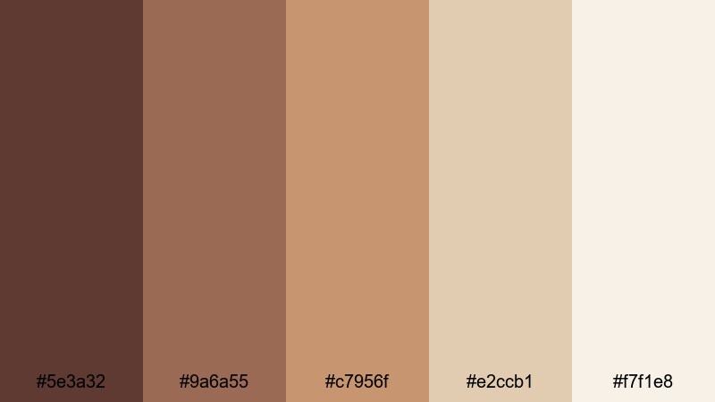 minimal clay studio brown maroon color palette with hex codes