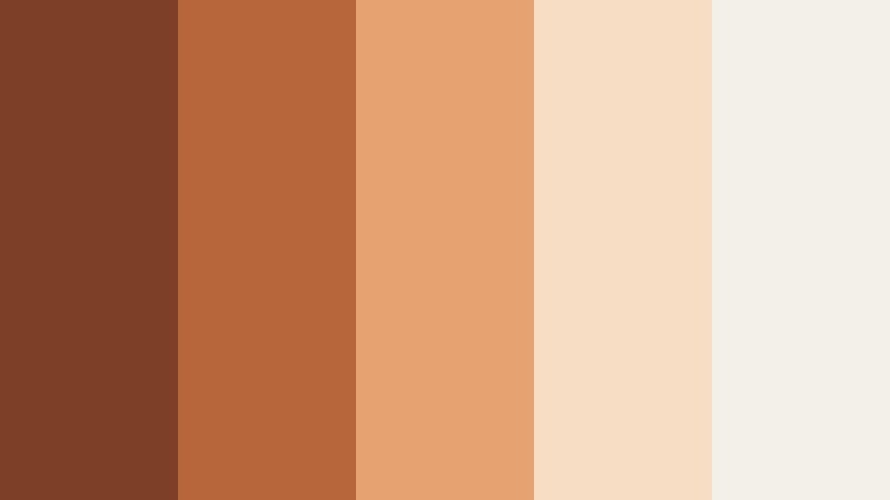minimal clay studio burnt cinnamon color palette with hex codes