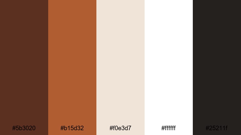 minimal copper accent russet color palette with hex codes