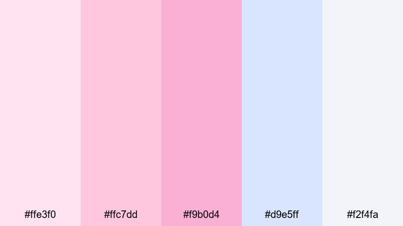 minimal cotton branding cotton candy color palette with hex codes