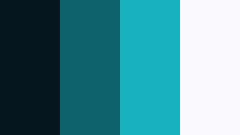 minimal deck cyan dark scene cyan color palette with hex codes