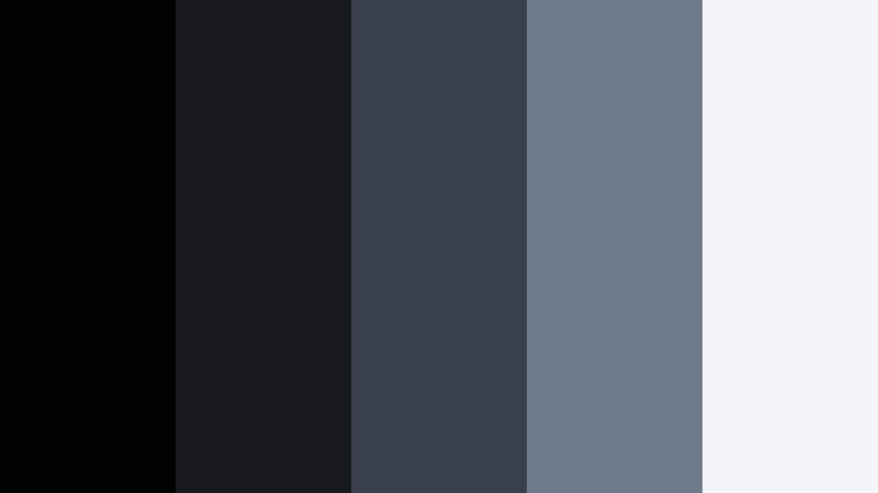 minimal desk night shift noir black color palette with hex codes