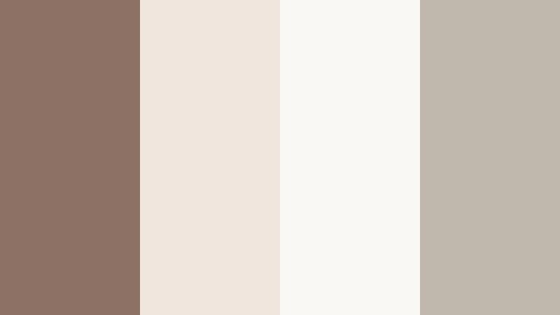 minimal desk setup muddy taupe color palette with hex codes