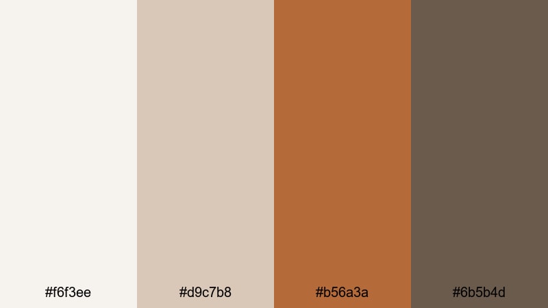 minimal grid copper copper color palette with hex codes