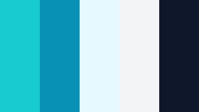 minimal interface mist comet cyan color palette with hex codes