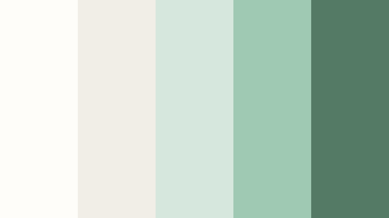 minimal kitchen fresh mint frost color palette with hex codes