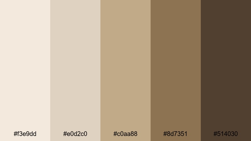 minimal loft fawn fawn color palette with hex codes
