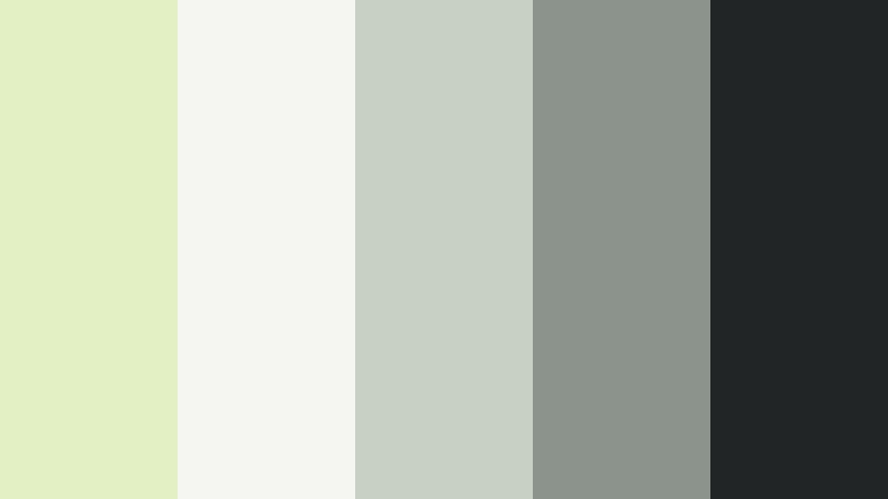 minimal loft greens avocado cream color palette with hex codes