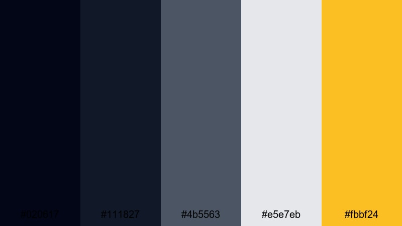 minimal lunar grid starry sky color palette with hex codes