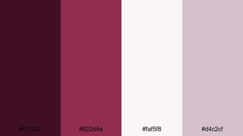 minimal merlot lines purple maroon color palette with hex codes