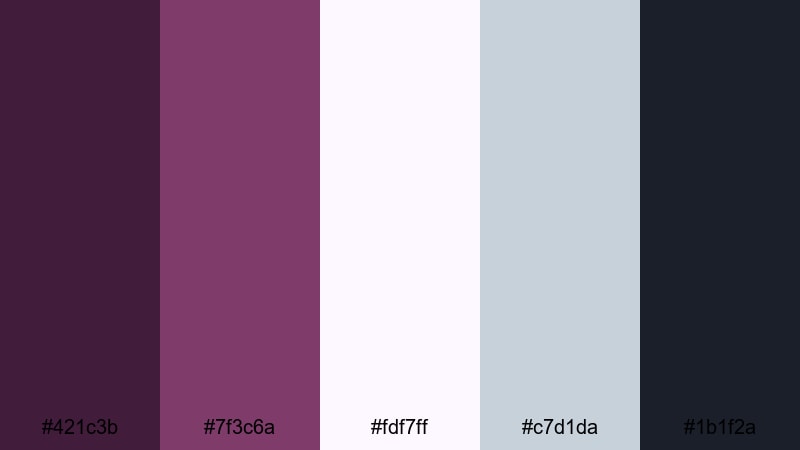 minimal merlot ui eggplant color palette with hex codes