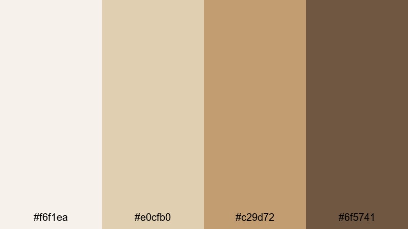 minimal sand studio pale brown color palette with hex codes