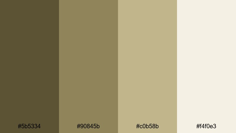 minimal studio earth brown olive color palette with hex codes