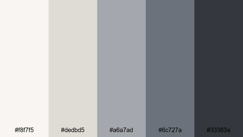 minimal studio flat blue taupe color palette with hex codes