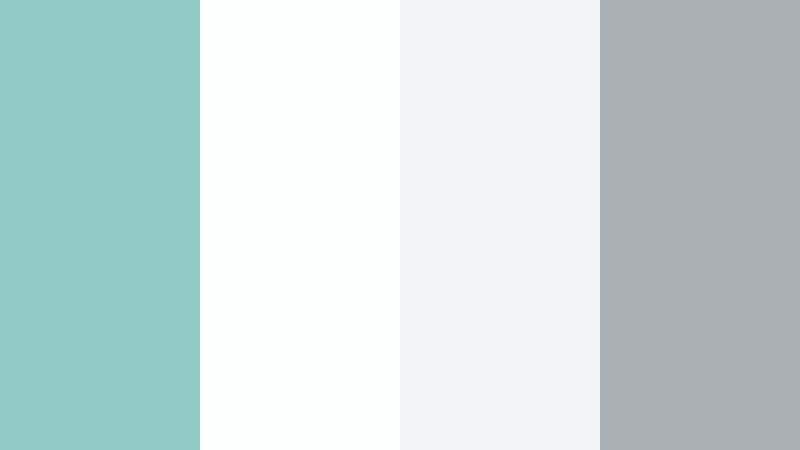 minimal studio glow cloudy aqua color palette with hex codes