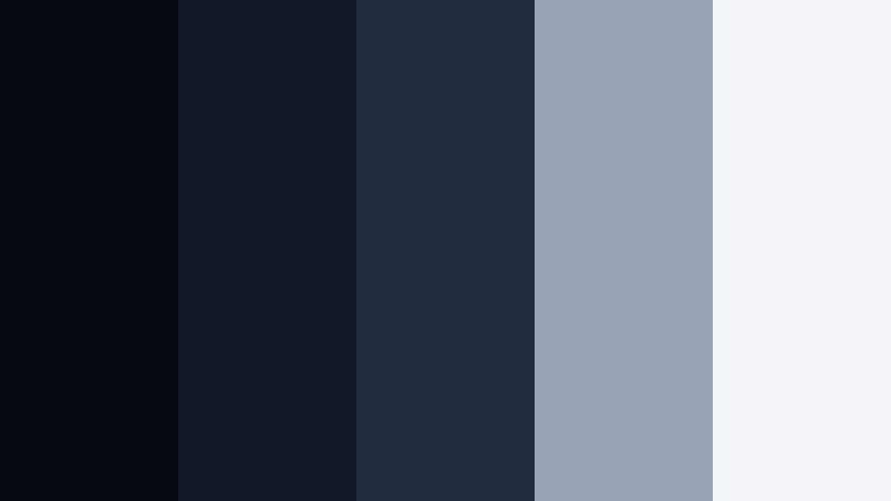 minimal studio night night scene blue color palette with hex codes