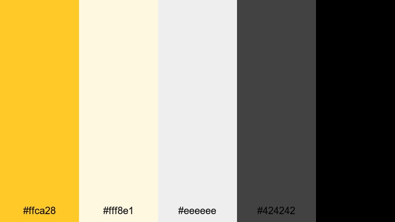 minimal studio shine dandelion color palette with hex codes