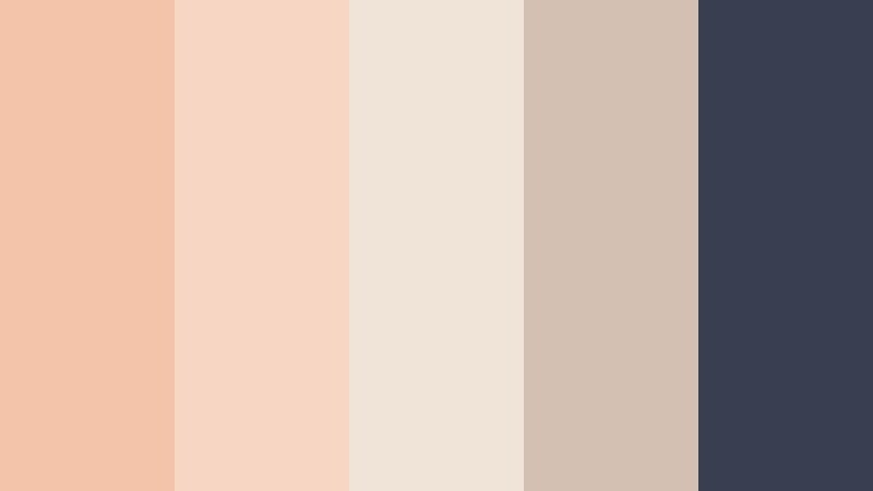 minimal studio soft powder peach color palette with hex codes