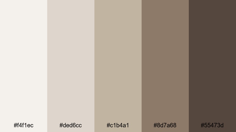 minimal studio story taupe color palette with hex codes