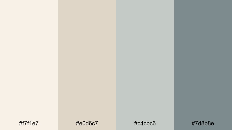 minimal workspace morning bone color palette with hex codes