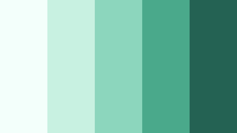 mint cloud drift monochromatic color color palette with hex codes
