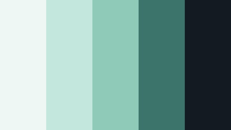 mint tech interface mint frost color palette with hex codes