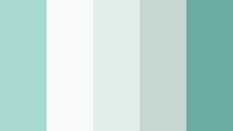 minted workspace calm misty turquoise color palette with hex codes