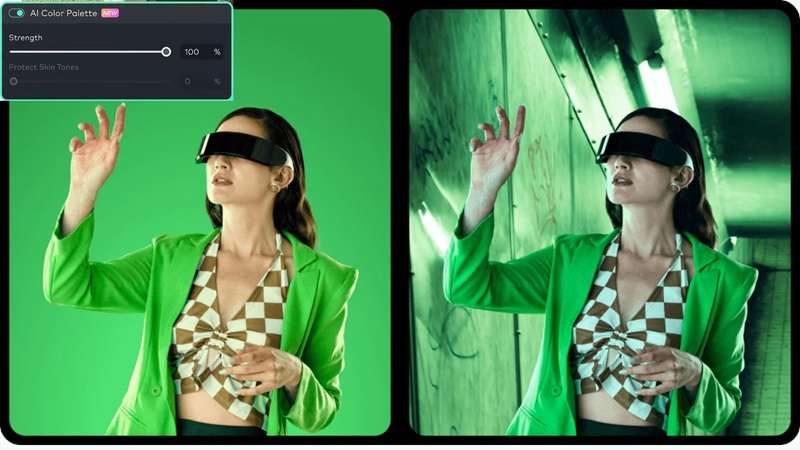 match color in mirror effect editing
