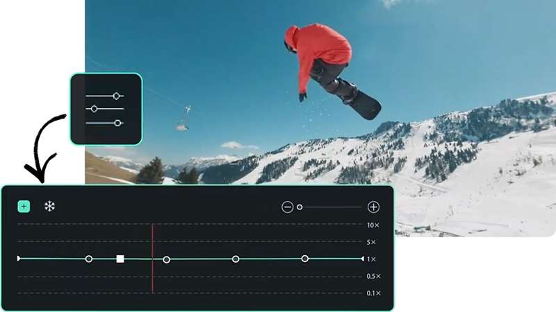 control speed in mirror effect editing