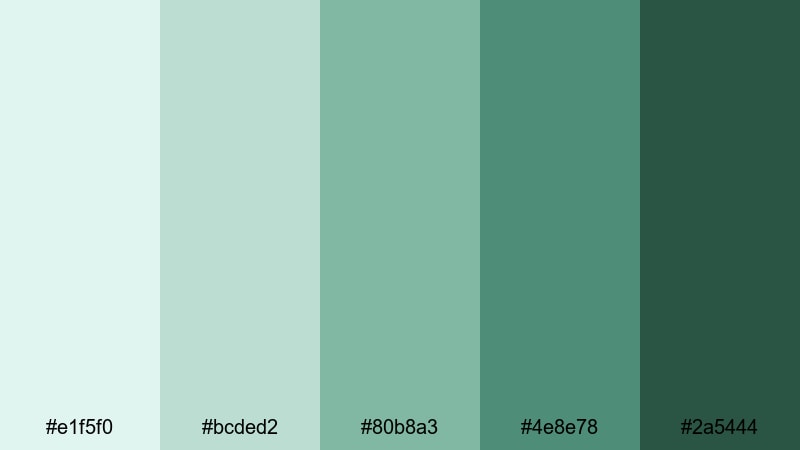 misted temple garden jade color palette with hex codes