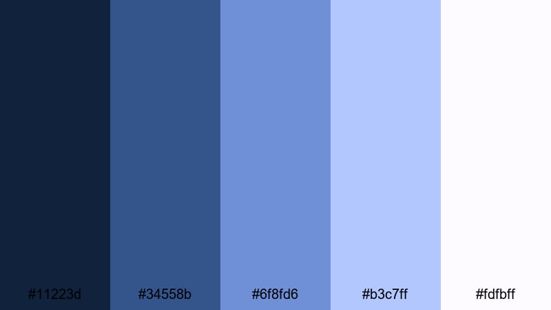 misty cobalt dawn cobalt color palette with hex codes