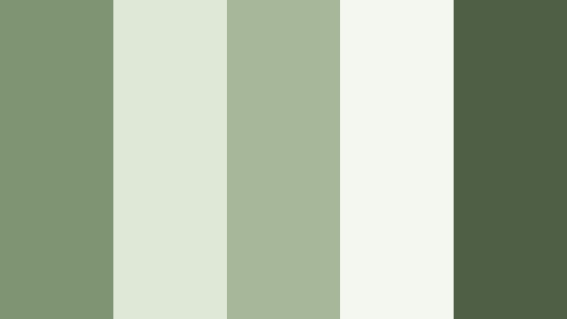 misty garden morning sage fern color palette with hex codes