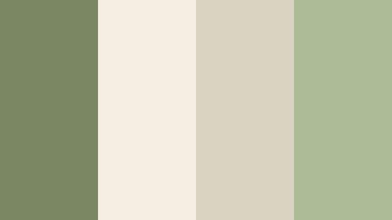 misty orchard stroll olive mist color palette with hex codes