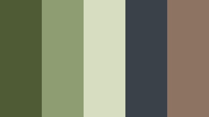 misty valley b roll filmic olive color palette with hex codes