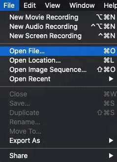 import media to quicktime 