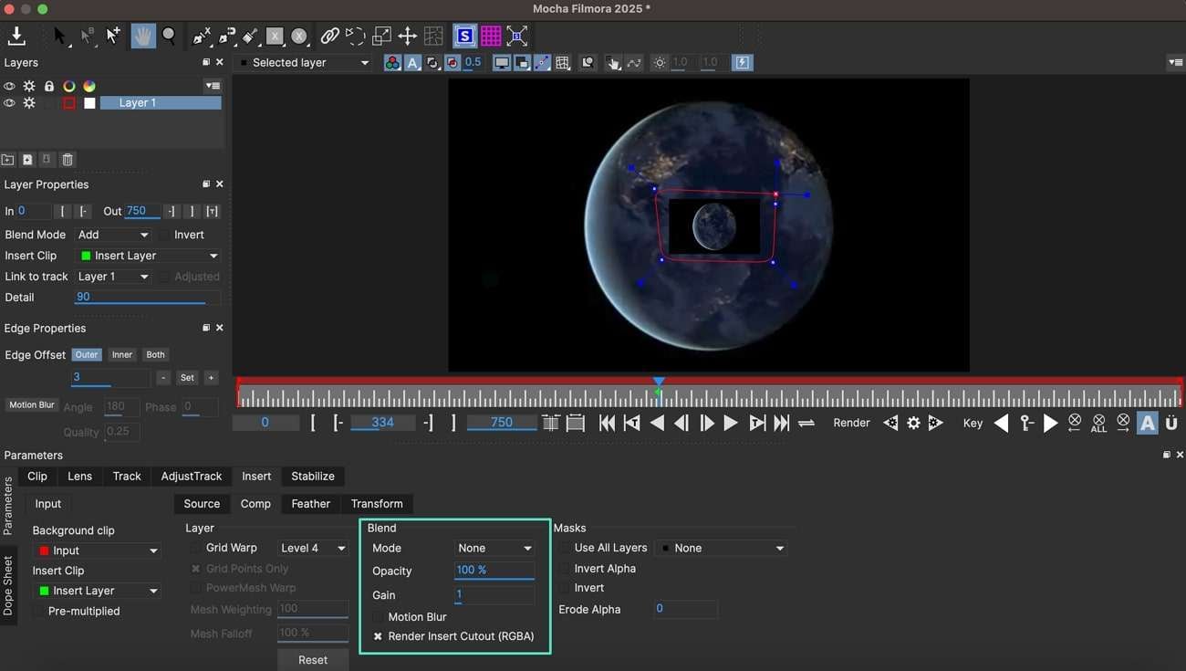 adjust layer in mocha filmora