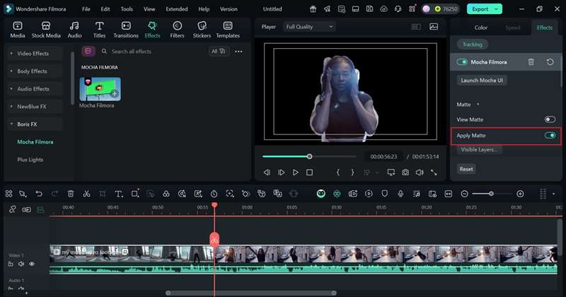 apply matte masking in filmora desktop